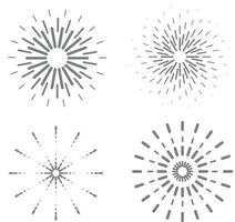 Sunburst And Sun Rays, Vector Clip Art