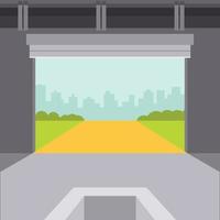 Vector Image Of A Garage Exit