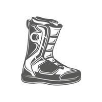 tabla de snowboard botas aislado en blanco antecedentes vector