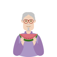 Elderly People Eating Fruits Summer Food Fruit Cool png