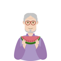 Elderly People Eating Fruits Summer Food Fruit Cool png