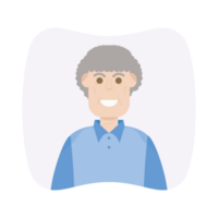 The Elderly Seventies Grandfather Character Face Old Man Smile png