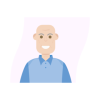 The Elderly Seventies Grandfather Character Face Old Man Smile png