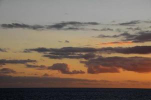 Sunset over the sea photo