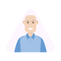 The Elderly Seventies Grandfather Character Face Old Man Smile png