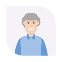The Elderly Seventies Grandfather Character Face Old Man Smile png