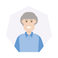 The Elderly Seventies Grandfather Character Face Old Man Smile png