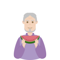 Elderly People Eating Fruits Summer Food Fruit Cool png