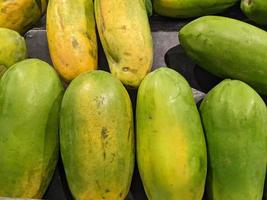 Close up photo of fruit and vegetable on supermarket rack. The photo is suitable to use for fruit and vegetable background and promotion content media.