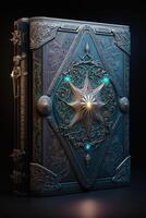 A magical book with elaborated metal clasp photo