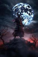 A mythical dark samurai dark image photo