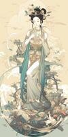 A beautiful goddess Quan yin consider as god of mercy photo