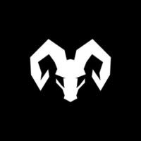 Goat face geometric modern logo design vector