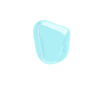 Crystal. Curative Transparent Healing Quartz. Blue Gradient Clear Bright Gem. Magic Stone png