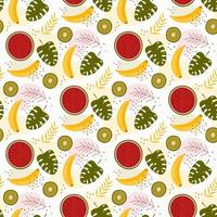 tropical seamless pattern vector