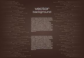 Abstract technological brown background with elements of the microchip. Circuit board background texture. Vector illustration.