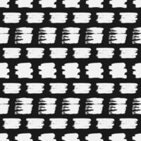 Seamless pattern with white hand drawn scribble smear on dark background. Abstract grunge texture. Vector illustration