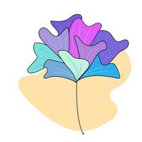 Hand drawn abstract doodle flowers vector