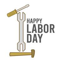 hand-drawn labour day theme vector