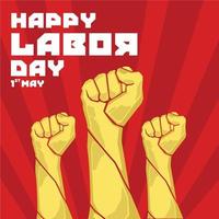 flat labor day background vector