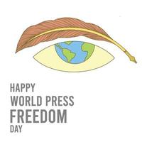flat world press freedom day illustration vector