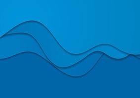 Blue corporate elegant waves abstract background vector