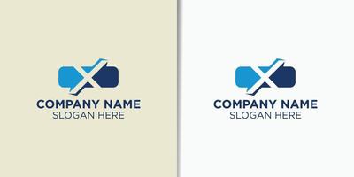 letter x simple logo design vector