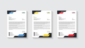 Creative and modern business letterhead design set vector