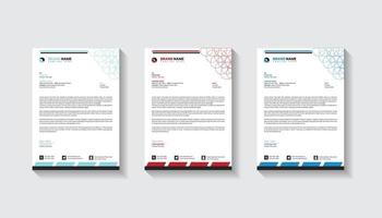 Creative and modern business letterhead design template vector