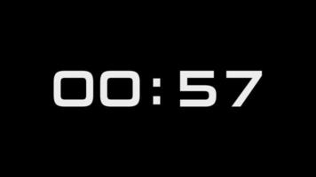 1 minut nedräkning timer platt design, 1 minut timer, nedräkning timer, grön skärm timer, digital timer, video