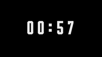 1 minuut countdown timer vlak ontwerp, 1 minuut tijdopnemer, countdown tijdopnemer, groen scherm tijdopnemer, digitaal tijdopnemer, video