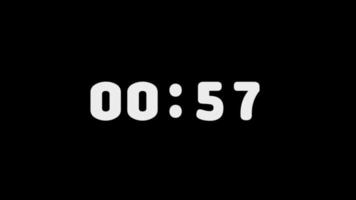 1 minuut countdown timer vlak ontwerp, 1 minuut tijdopnemer, countdown tijdopnemer, groen scherm tijdopnemer, digitaal tijdopnemer, video