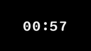 1 minute countdown timer flat design, 1 minute timer, countdown timer, green screen timer, digital timer, video