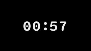 1 minute countdown timer flat design, 1 minute timer, countdown timer, green screen timer, digital timer, video