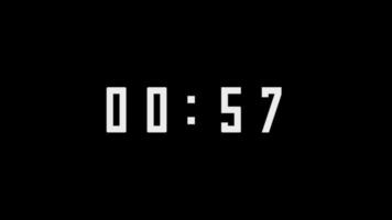 1 minuut countdown timer vlak ontwerp, 1 minuut tijdopnemer, countdown tijdopnemer, groen scherm tijdopnemer, digitaal tijdopnemer, video