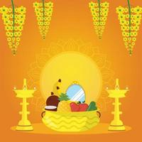 Happy Vishu Background vector