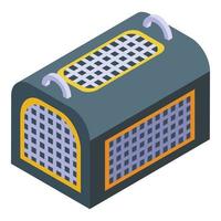 Box pet icon isometric vector. Cat carrier vector