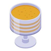 Tiramisu drink icon isometric vector. Food dessert vector