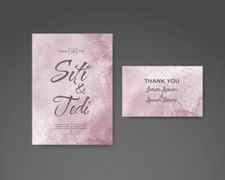 Wedding invitation with abstract watercolor background vector