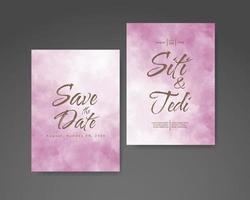 Wedding invitation with abstract watercolor background vector