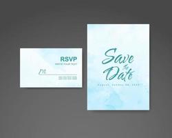 Wedding invitation with abstract watercolor background vector