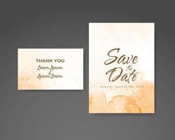 Wedding invitation with abstract watercolor background vector