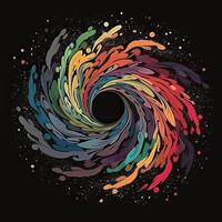 Interplay of vibrant strands of color on the subject of creativity and art. . photo