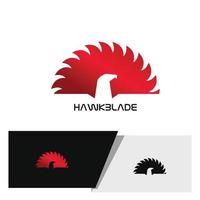 hawk blade logo or pictogram vector