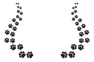 Paws background with copy space on white background vector