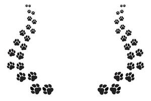 Paws background with copy space on white background vector