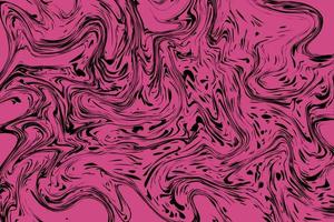 Black marbled or liquid  background texture with magenta traces vector