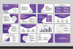 Vector  business powerpoint presentation slides template purple color design minimalist business layout template design