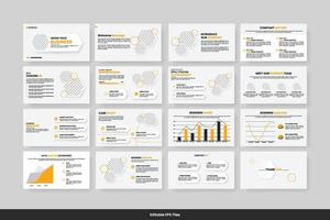 Vector  business powerpoint presentation slides template green color design minimalist business layout template design