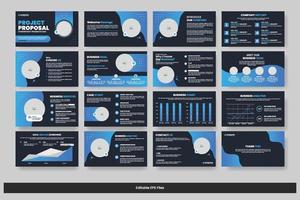 Vector  business powerpoint presentation slides template green color design minimalist business layout template design